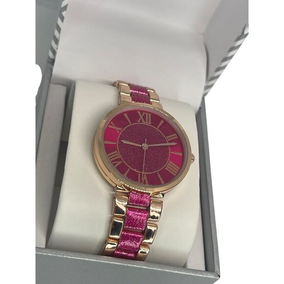 Rose Gold Tone Glitz Women\'s Bracelet Watch Stunning Dial Trendy Fashion NEW main image 7